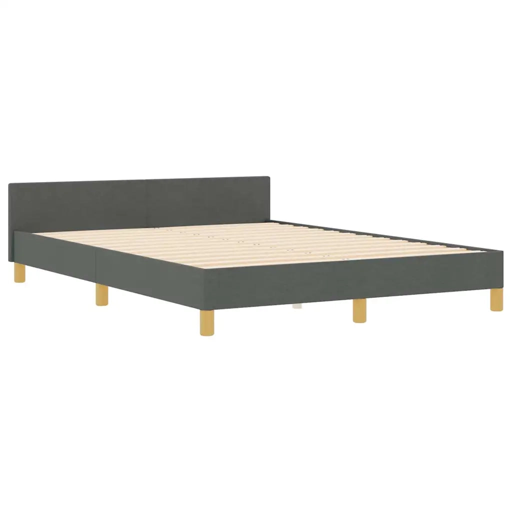 Struttura del letto Grigio scuro 160 x 200 cm Tessuto 3344817