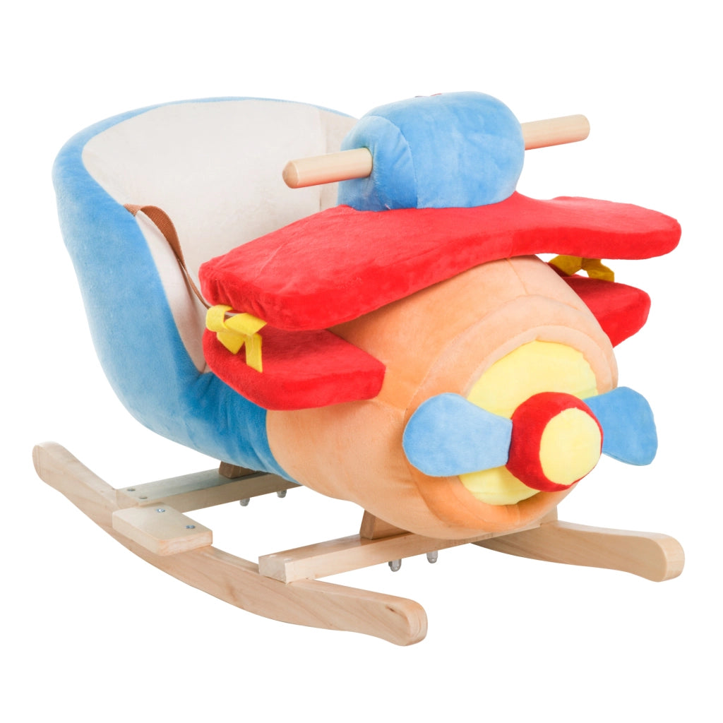 Cavallo a Dondolo Aeroplano Bambini ¨C Minimal ¨C Legno 60x33x45cm