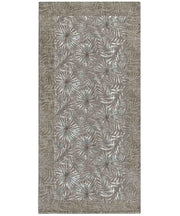 Tappeto passatoia moderno MALESIA FANGO disegno giungla tropicale natura foglie felci, arredo cucina corridoio multiuso lavabile antiscivolo cm.55x190