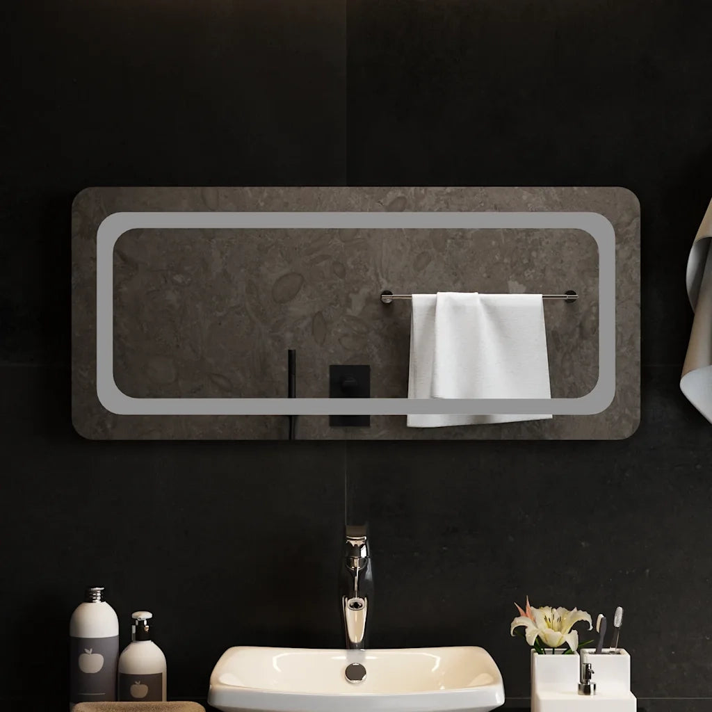 Specchio da Bagno con Luci LED-Specchio per Bagno 90x40 cm 954869