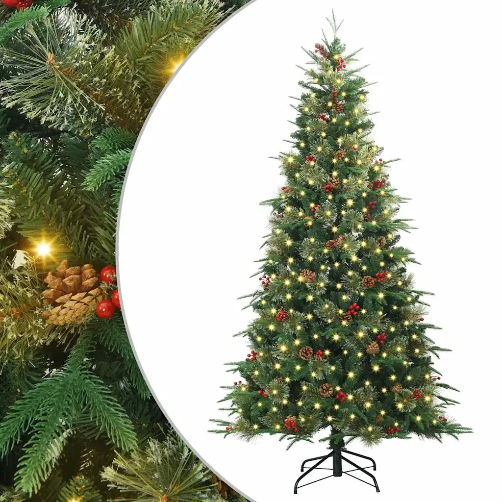 Albero di Natale Artificiale con Rami Pieghevoli Verde 180 cm 3397415