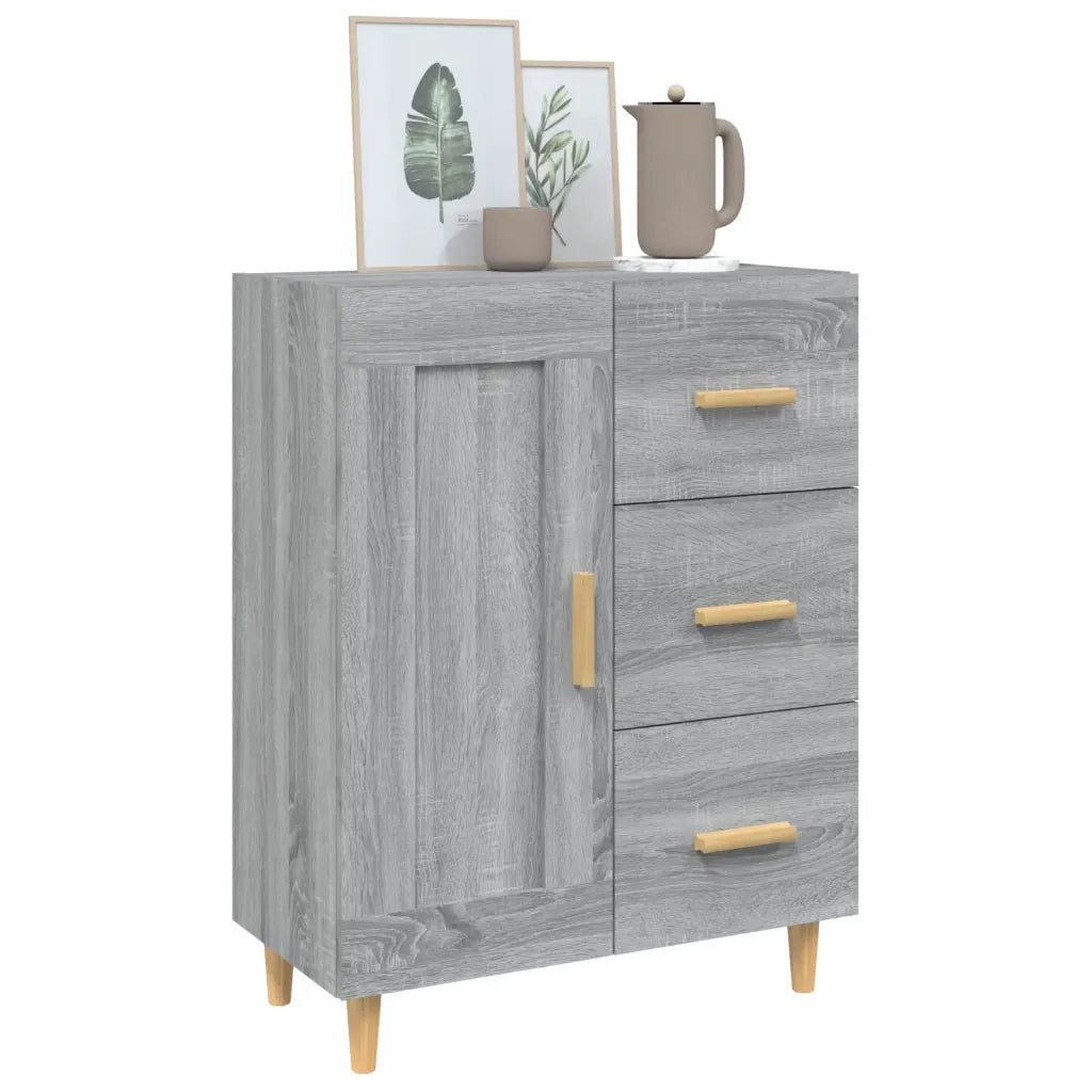Credenza Grigio Sonoma 69,5x34x90 cm in Legno Multistrato cod mxl 25394