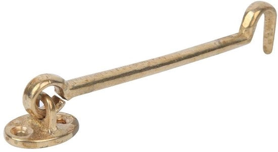 Sostegno di sicurezza per antichi infissi - Resistente all'ossidazione/Messing - Duraturo - Installazione semplice - Alta qualità - Dimensioni 17 x 3,1 cm - Chiusura per infissi