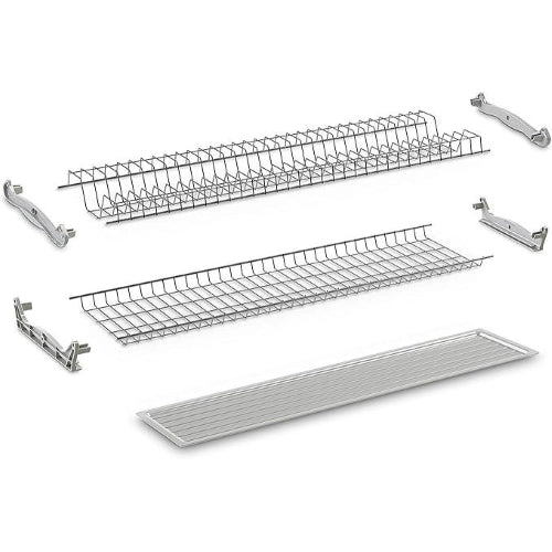 Kit Scolapiatti Plastificato Grigio Per Mobile Da 800 Mm