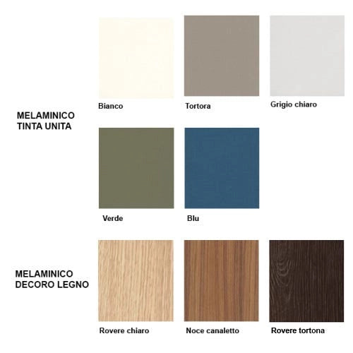 Casellario per ufficio con 12 vani in melaminico cm. 203,5x55x156,4h