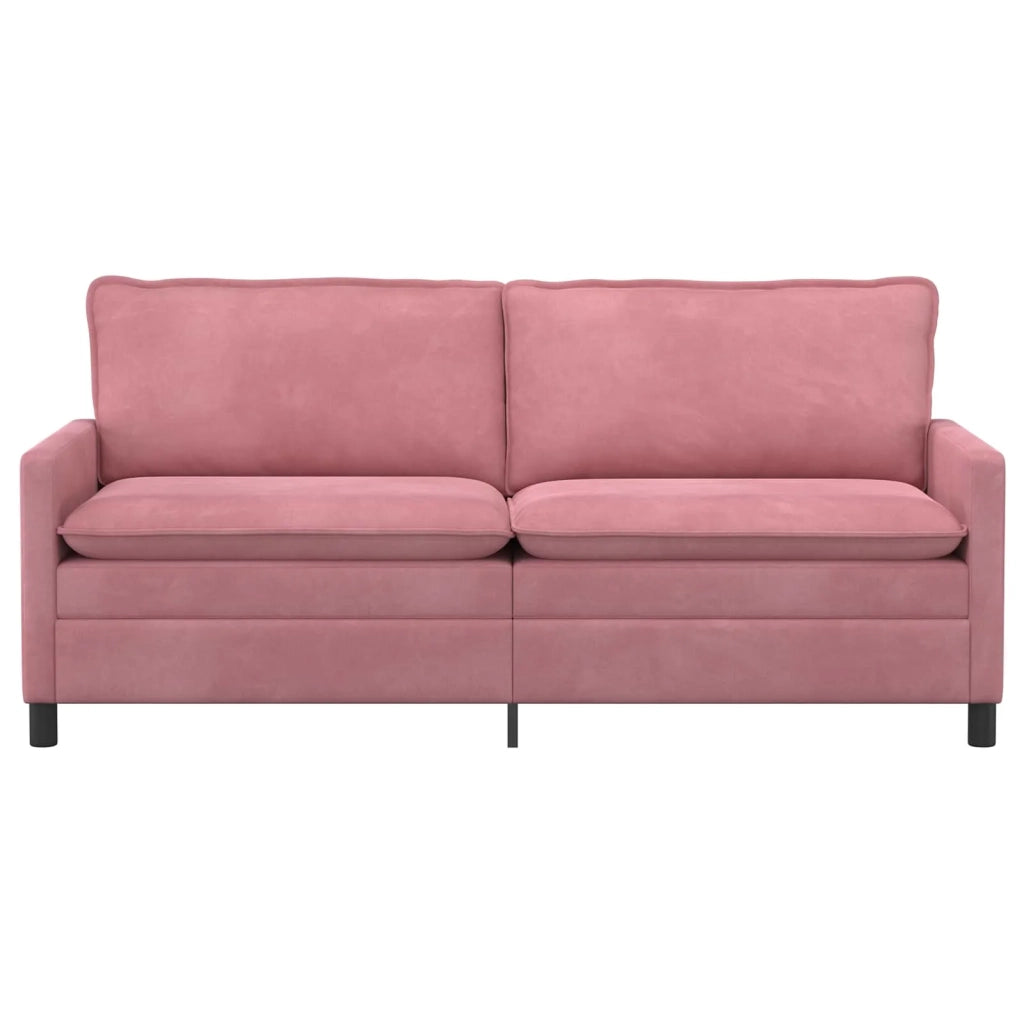 Divano Rosa 196 x 81 x 87,5 cm Velluto