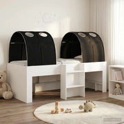 Letto con Tunnel 3 pz Bianco e Nero Legno ingegnerizzato 3423550