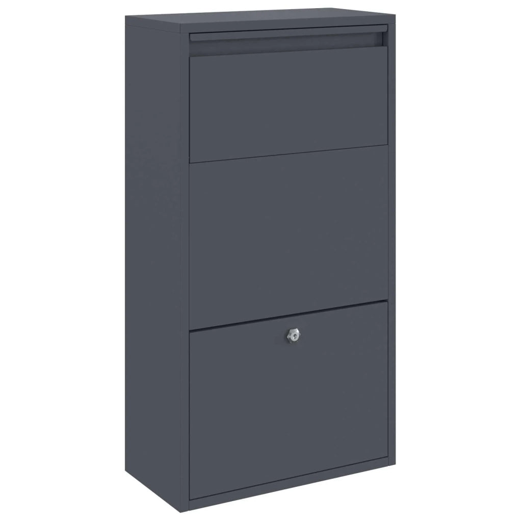 Cassetta per pacchi con porta Antracite 44 x 22 x 82 cm Acciaio CFW9780348