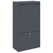 Cassetta per pacchi con porta Antracite 44 x 22 x 82 cm Acciaio CFW9780348