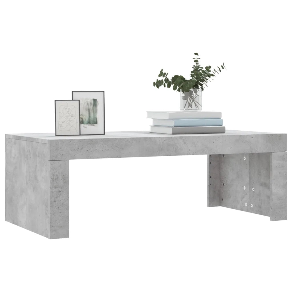 Tavolino salotto | Tavolino da caff¨¨ | Tavolino da Soggiorno Grigio Cemento 102x50x36 cm Legno Multistrato