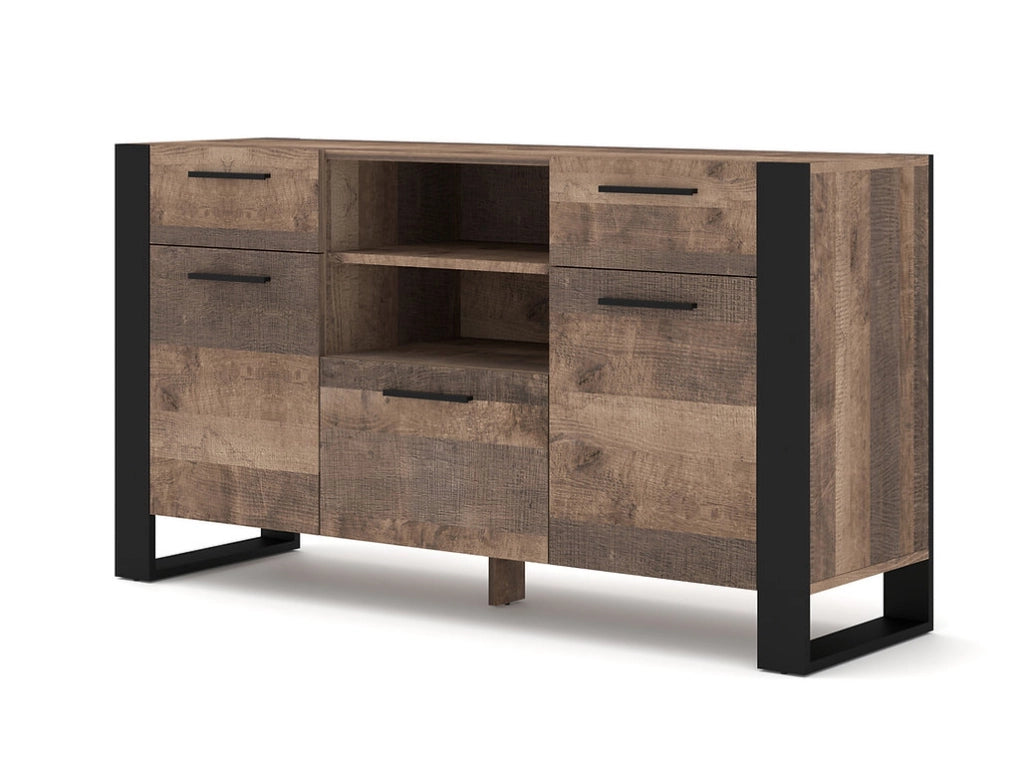 Mobile cassettiera  cm 155x45x87h soggiorno NUKA Grange Rovere scuro