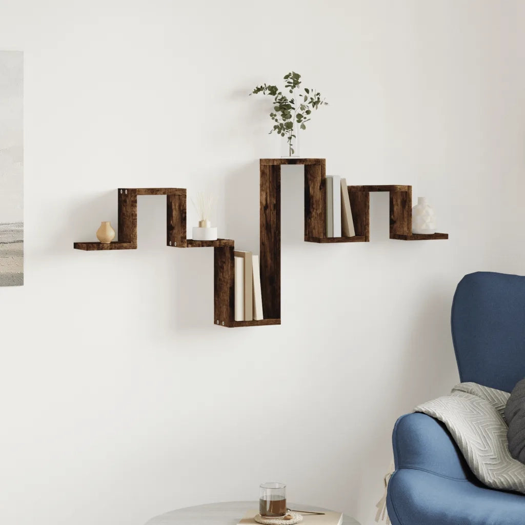 Mensola a Muro | Mensola a parete Rovere Fumo 104,5x10x43 cm Legno Multistrato