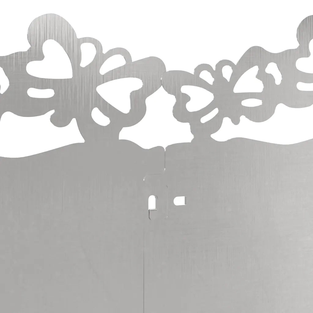 Bordure per prato 10 pz 103 x 0,05 x 22 cm Acciaio Inox Argento 874819