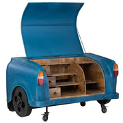 Baule portabottiglie blu 17x84x86,50