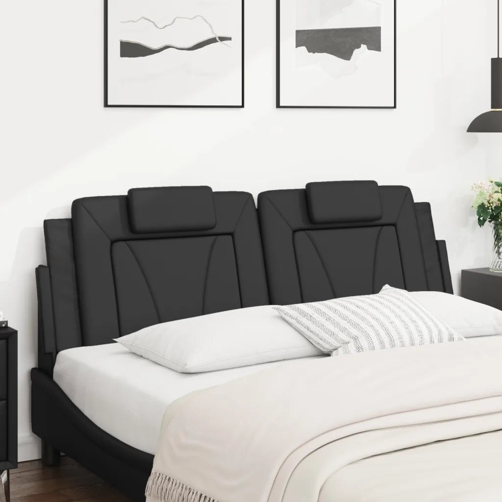 Cuscino Testiera Viana Nero 160 cm in Similpelle CFW3464063