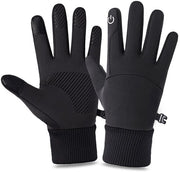 Manopole invernali impermeabili - antiscivolo - touchscreen - calde - nero - taglia M - silicone/stoffa - manopole
