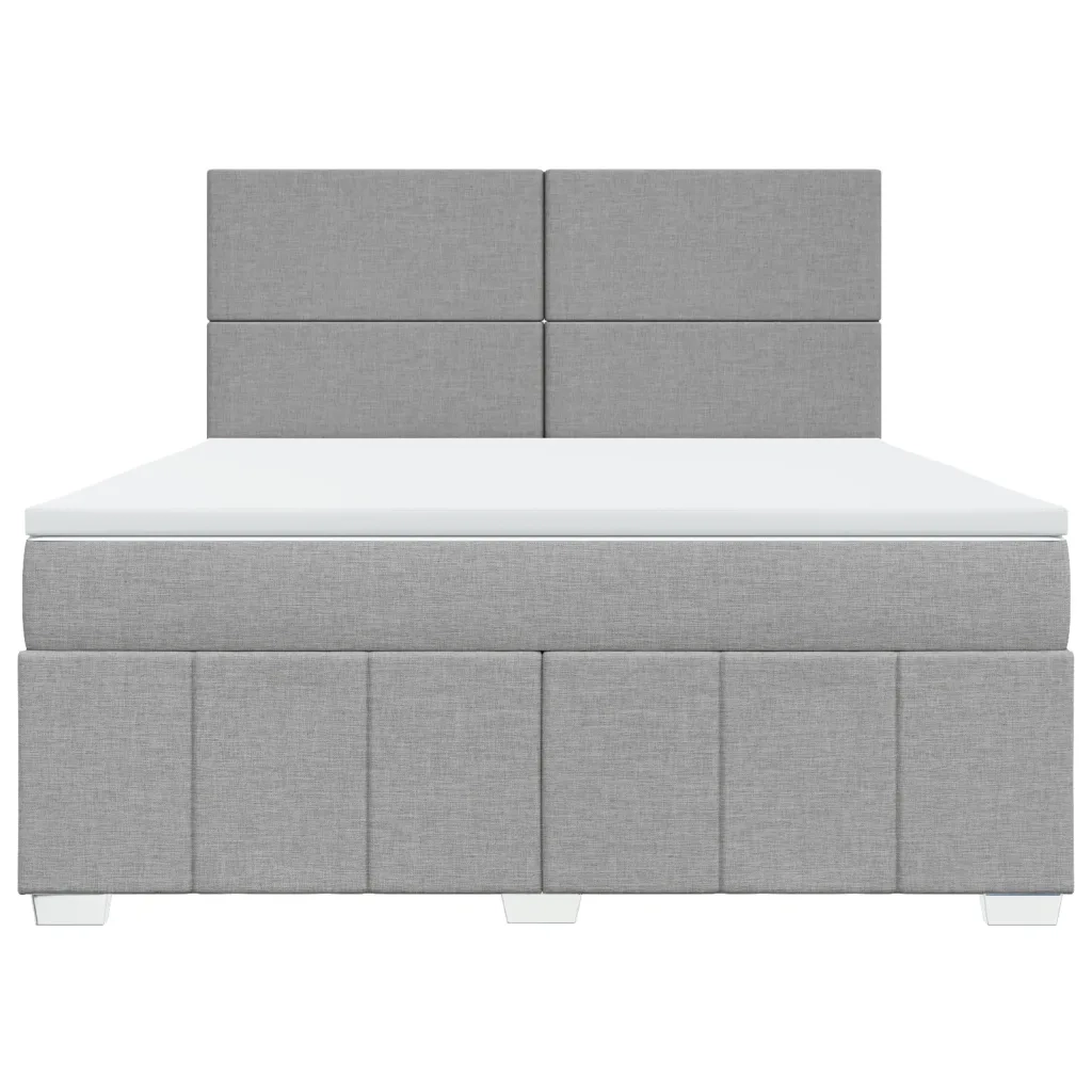 Giroletto a Molle con Materasso Grigio Chiaro180x200 cm Tessuto 3291740