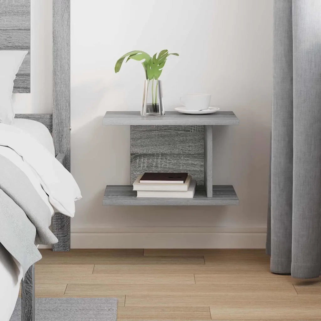 Comodino Grigio Sonoma 40 x 30 x 25 cm Legno multistrato 891178