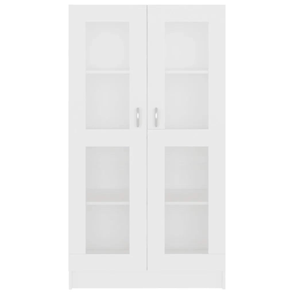 Armadietto con Vetrina Bianco 82,5x30,5x150cm Legno Multistrato 802759