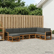 Set di divani da esterno 8 pcs Naturale e Antracite 3385453