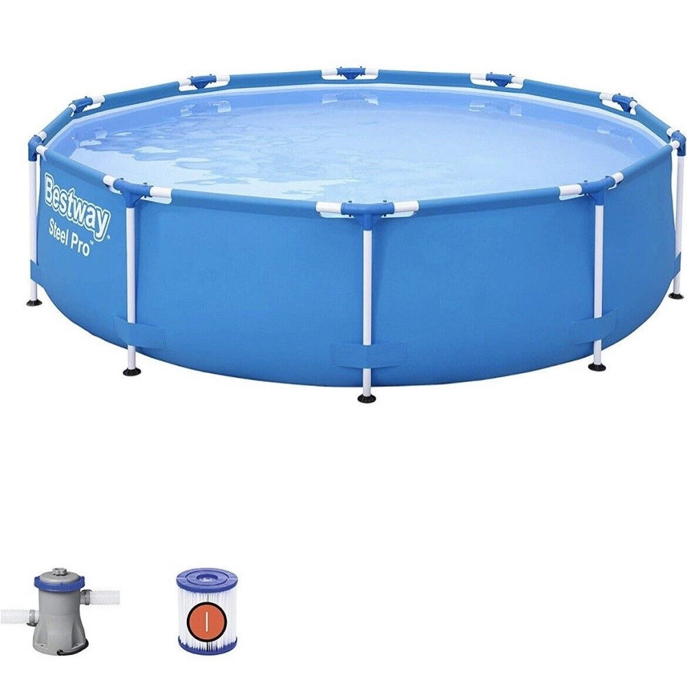 Trade Shop - Piscina Fuori Terra Steel Pro 305x76cm Set Rotonda Con Pompa Di Filtraggio 56679 -