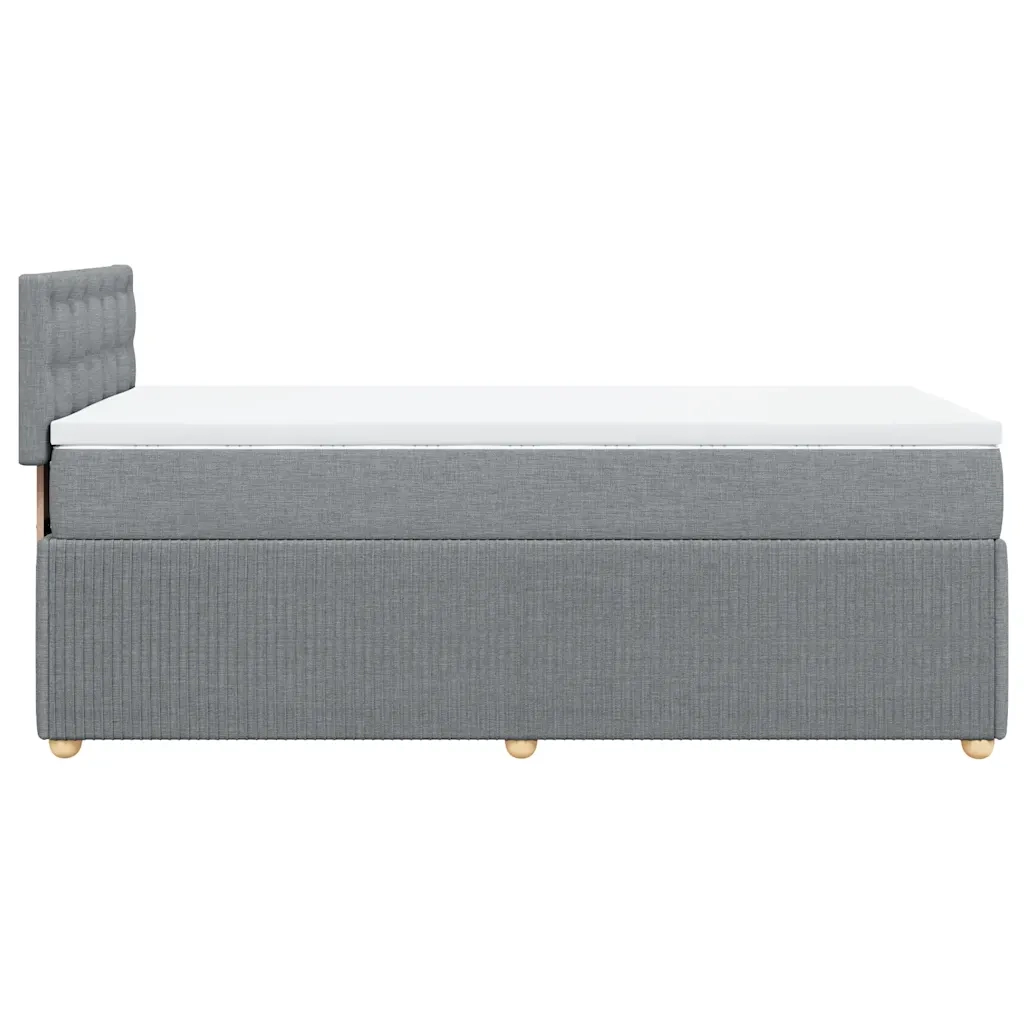 Giroletto a Molle con Materasso Grigio Chiaro 90x190 cm Tessuto 3287325