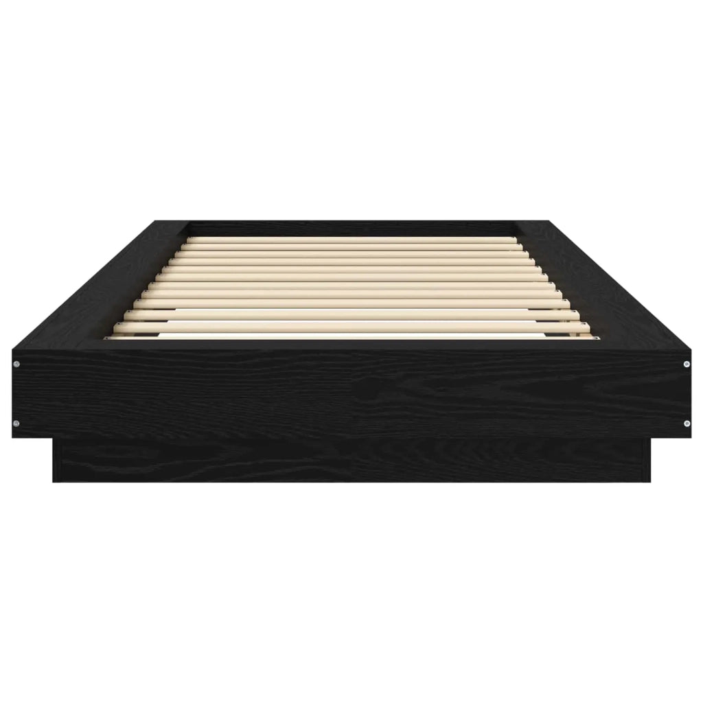 Struttura letto a pavimento Rovere Nero 80 x 210 cm 3429705