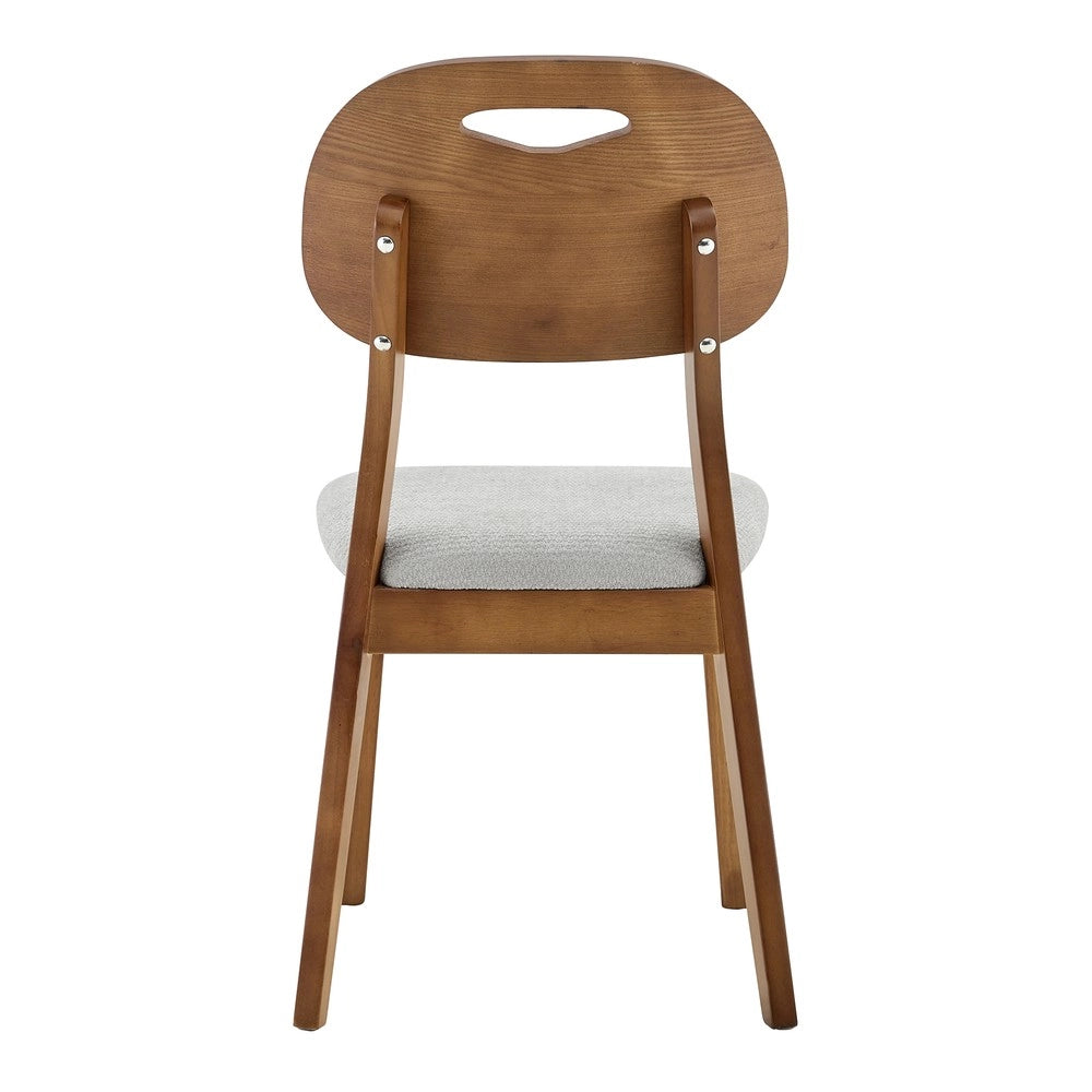 Set 2 Sedie da Pranzo Imbottite con Schienale Ovale ¨C MINIMAL ¨C Legno, Cucina e Soggiorno