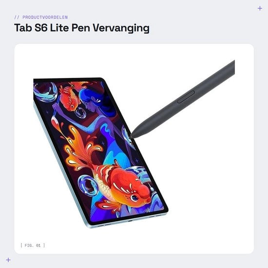 Pen di sostituzione per Tab S6 Lite - Stilo - 5 punte - Plastica - Adatto per SM P610/S615 - Materiale duraturo