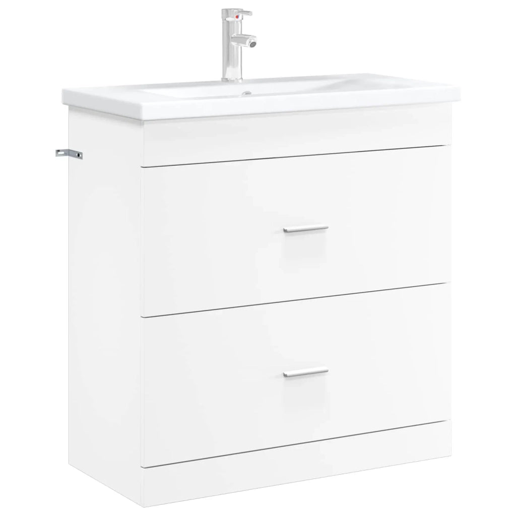 Mobiletto da Bagno Sotto Lavabo Bianco 78,5 x 37,5 x 81 cm