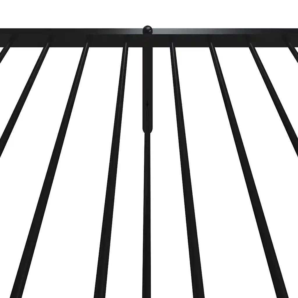 Giroletto con Testiera e Pediera-Struttura Letto Metallo Nero 90x190 cm 209438