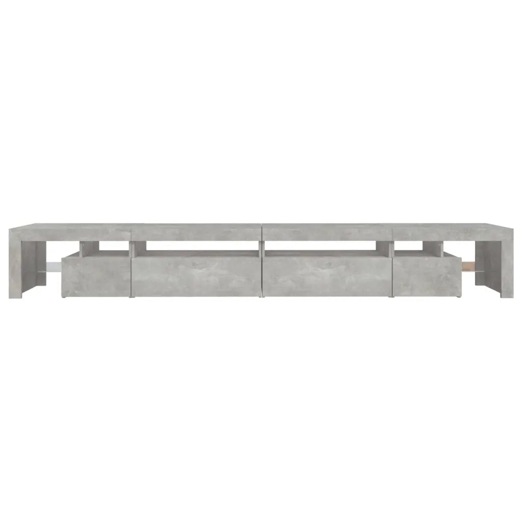 Mobile Porta TV con Luci LED Grigio Cemento 290x36,5x40 cm 3152805