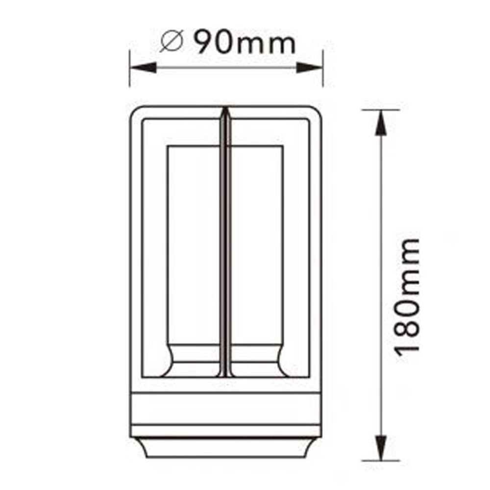Trade Shop - Lampada A Led Da Tavolo 3 Watt Lanterna Lume Ricaricabile Touch Dimmerabile Cct D37-3c - Argento