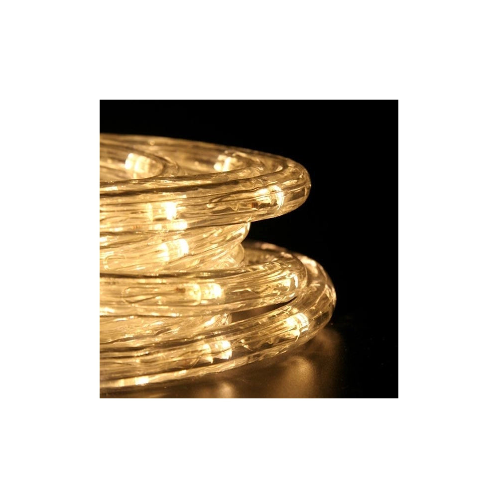 Trade Shop - Tubo Luminoso Natalizio 10 Metri Led Bianco Caldo Con Controller 8 Funzioni -