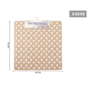 Trade Shop - Tappeto Tappetino Doccia Antiscivolo Quadrato 50x54cm Vasca Bagno 54048 Beige Scuro -