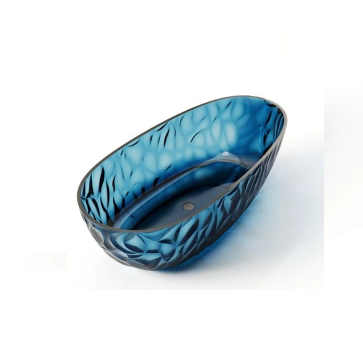 SINED Vasca da bagno blu trasparente in resina SINED VASCA-TRASPARENTE-ZEFIRO-BLU-170 eleganza ed alta qualita per un bagno moderno e funzionale