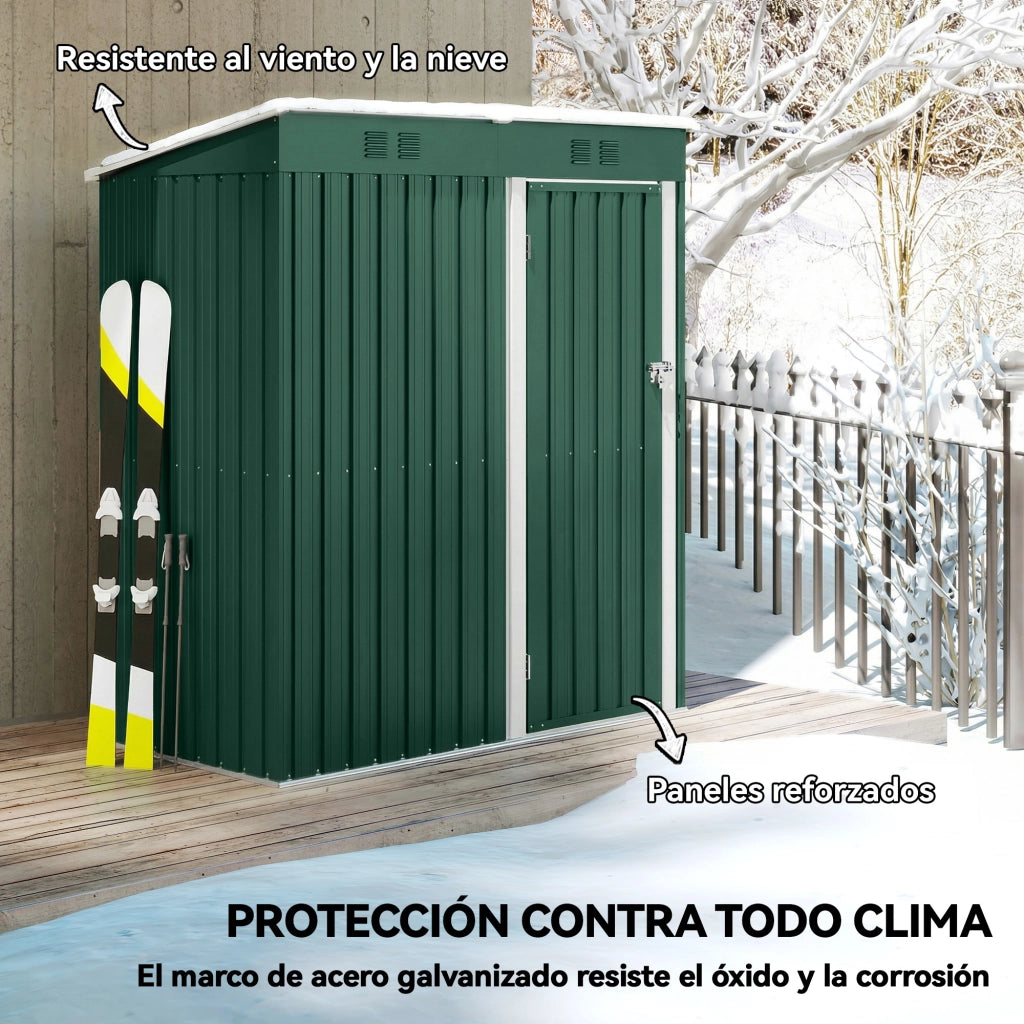 Casetta da Giardino Esterno ¨C zephmum ¨C Verde 163x90x179 cm