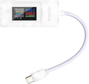 Multimetro USB C con display LCD - 4-30 V 0-65 A tester di tensione e corrente con display LCD - bianco