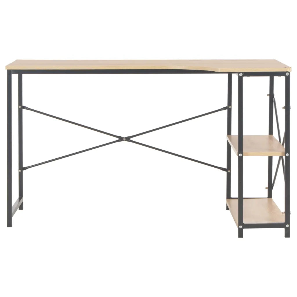 Scrivania per Computer Nera e Rovere 120x72x70 cm 20264