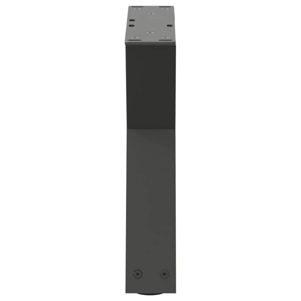 Set di 2 gambe per tavolino moderno con piedini regolabili 50 x 30 cm acciaio antracite 02_0056972