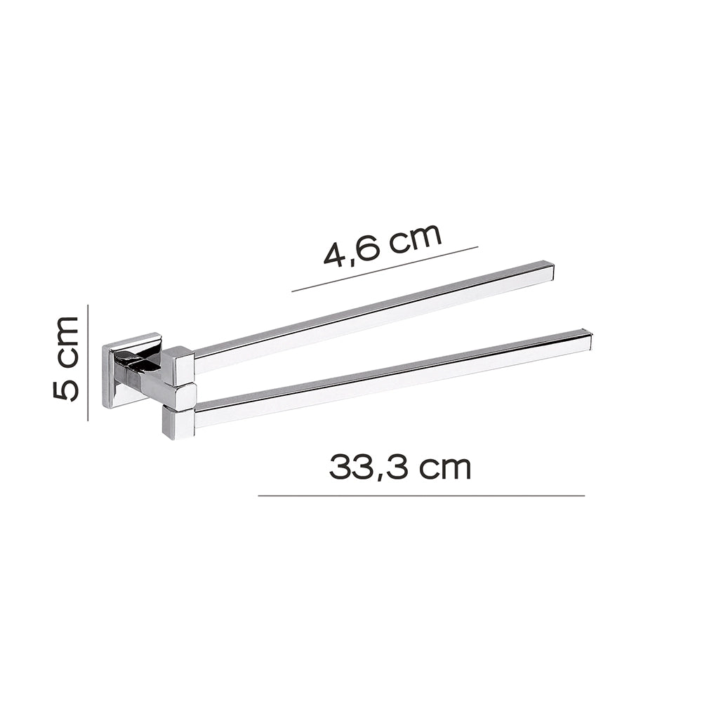 Portasalviette 35cm Gedy con bracci a snodo in acciaio inox cromato | Colorado