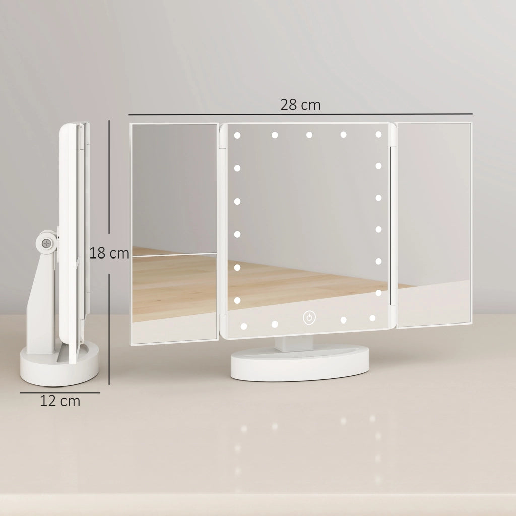 Specchio Trucco con Luce LED ¨C zephmum ¨C Bianco 21 Luci 1X/2X/3X