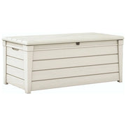 Keter K252655 Brightwood Baule da Giardino 454 L portata 300 Kg pistoni idraulici chiusura lucchettabile colore Antracite