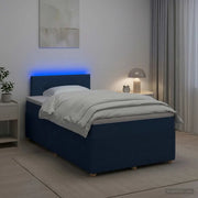 Letto box spring con materasso Blu 120 x 200 cm Tessuto 3452910
