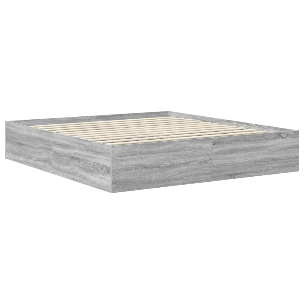 Struttura del letto con testiera Grigio Sonoma 200 x 200 cm 3408639