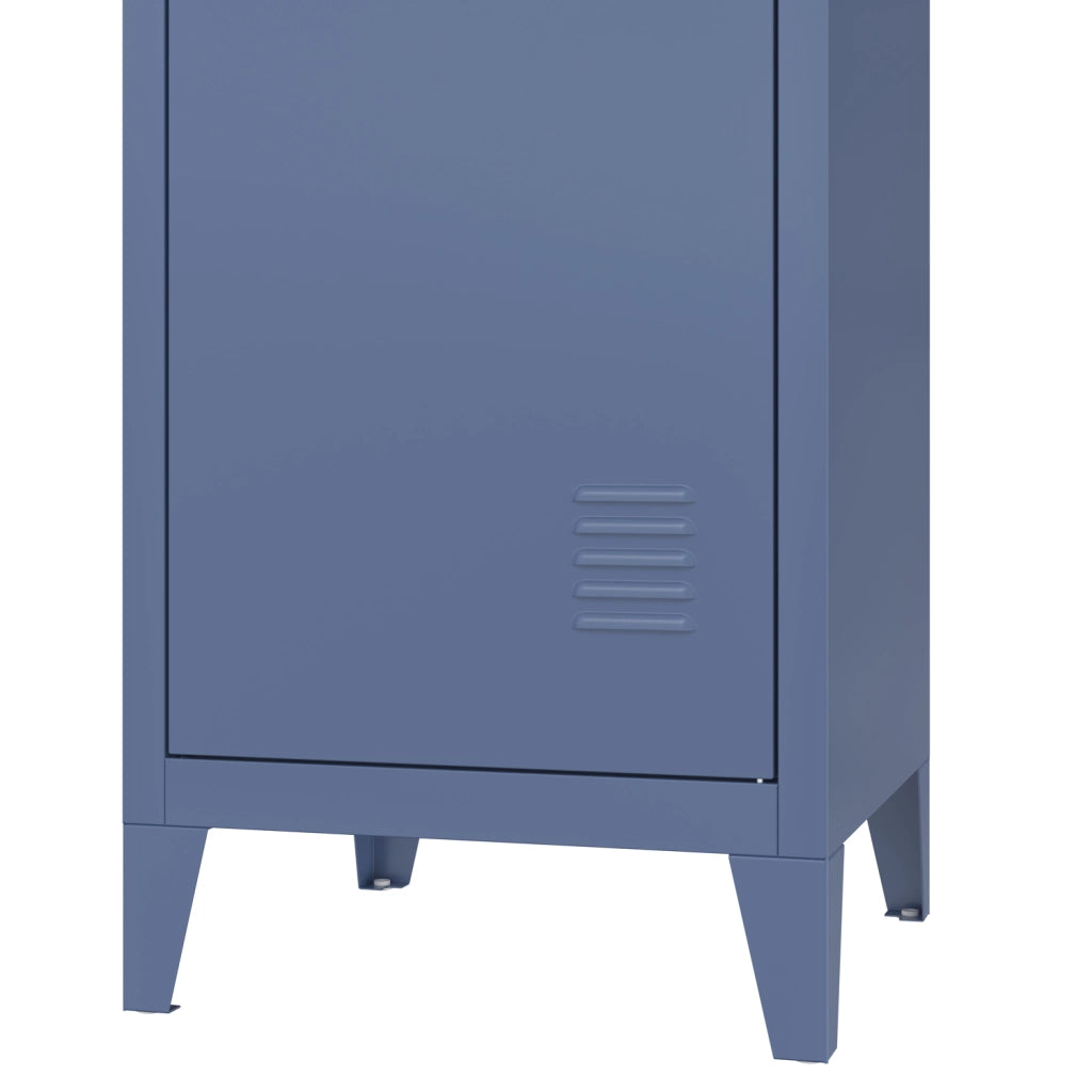 Armadio in metallo 1 anta blu grigio MAEVA