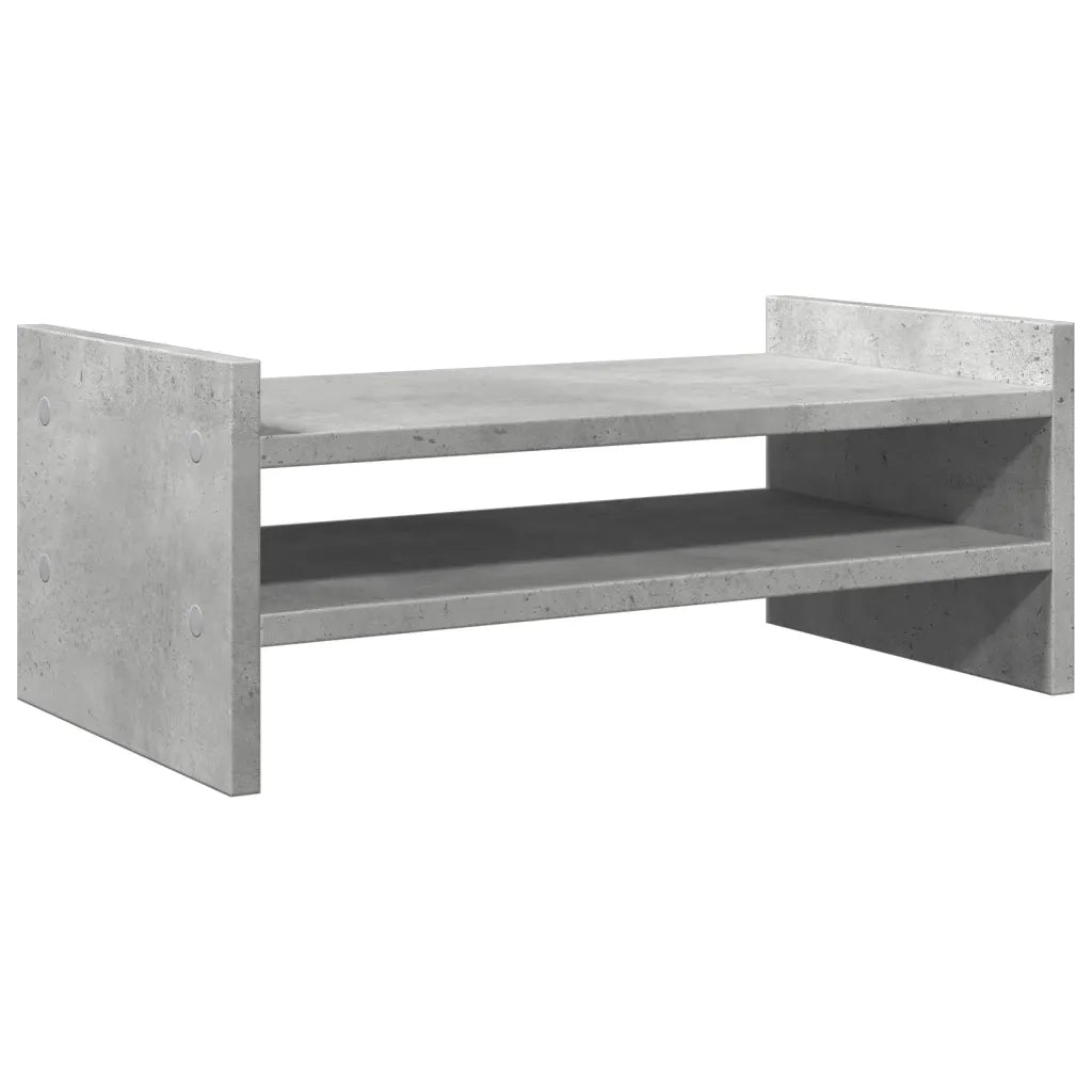 vidaXL Supporto per Monitor Grigio Cemento 50x27x20 cm in Truciolato