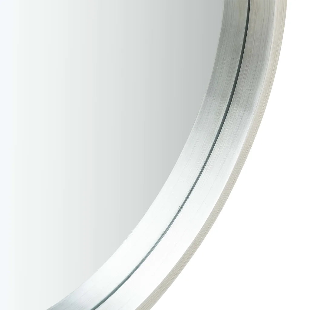 Specchio da Parete con Cinghia 40 cm Argento 320362