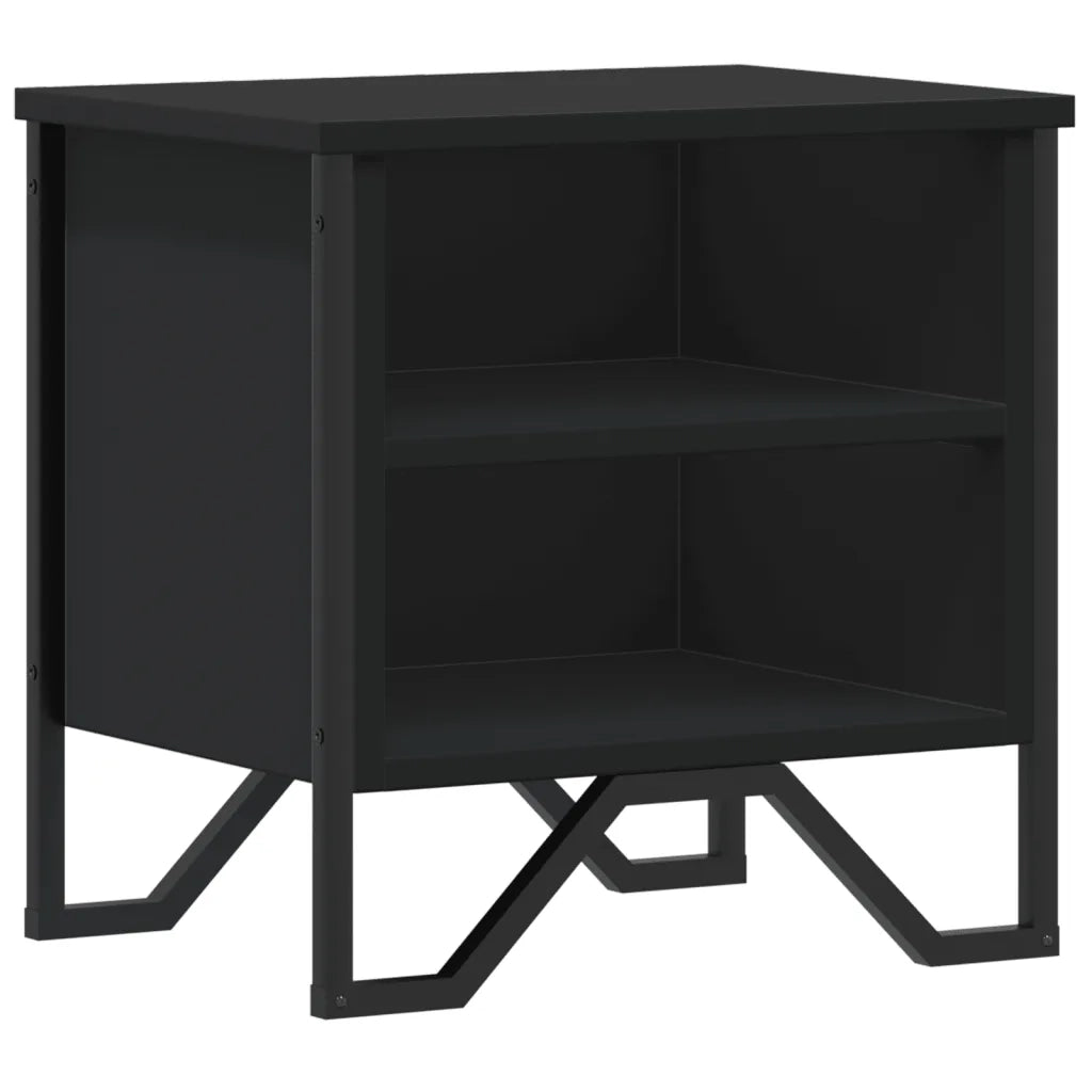 Comodino-Tavolino da notte Nero 40x30x40 cm in Legno Multistrato 315545