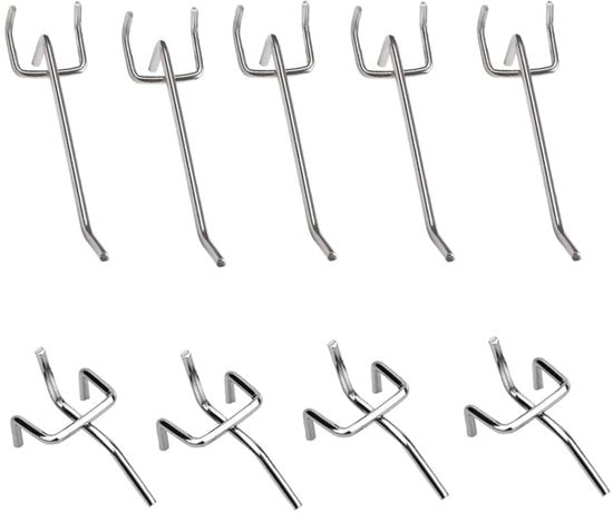 Wandhaak in Metallo di Acciaio Inossidabile per Pinboard - 50 Stuks - 10 cm/5 cm - Accessori per Esposizione
